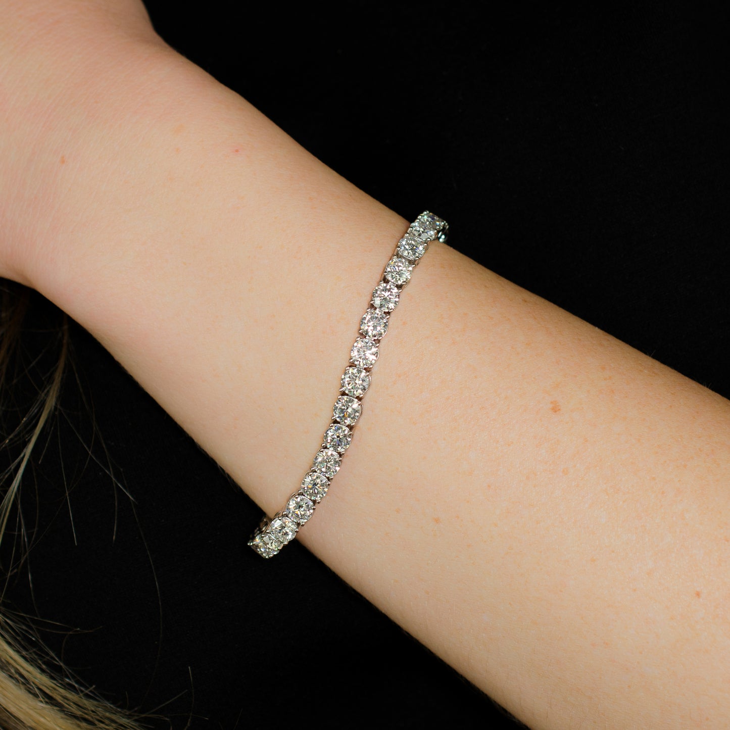 Sterling Silver Moissanite Tennis Bracelet, 5mm