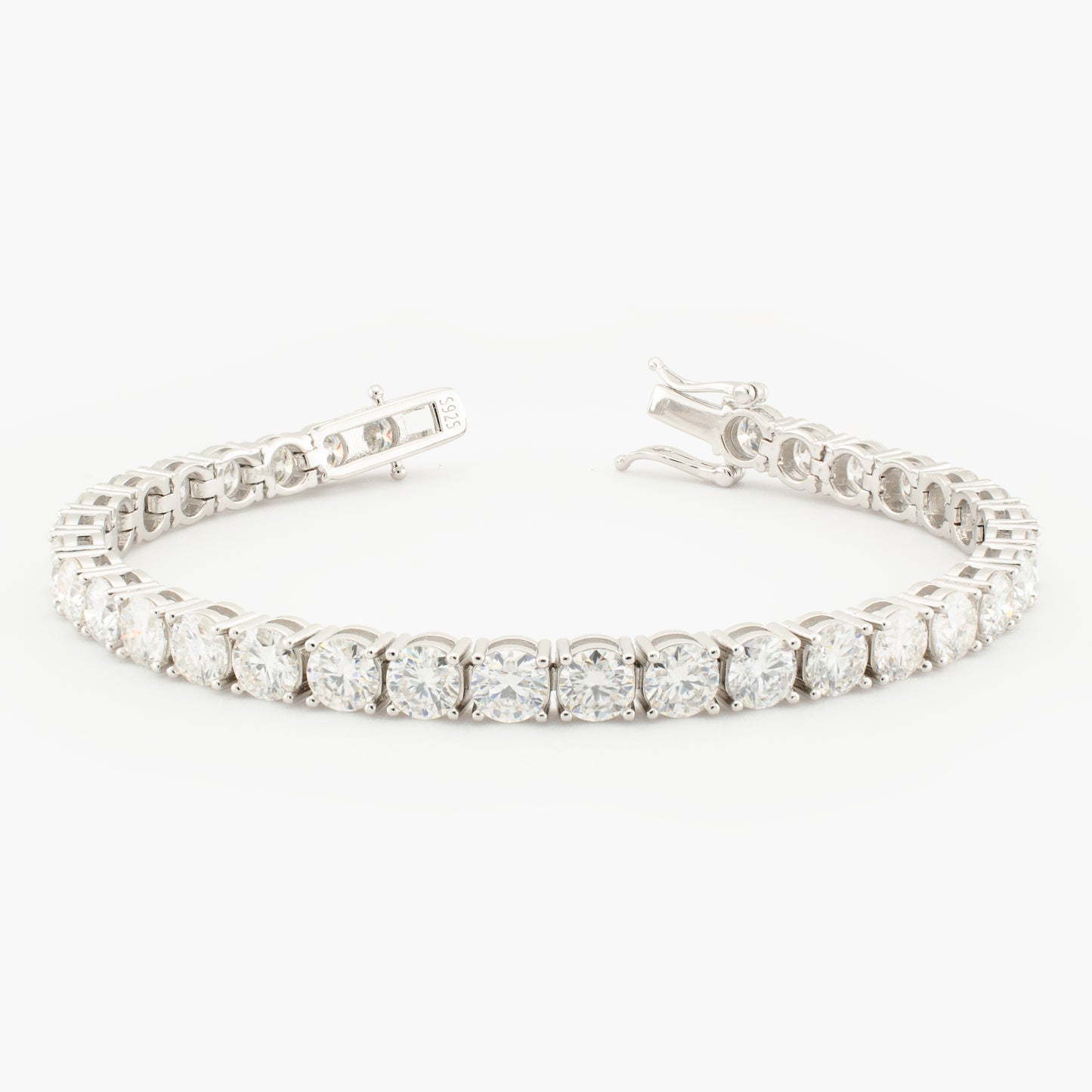 Sterling Silver Moissanite Tennis Bracelet, 5mm