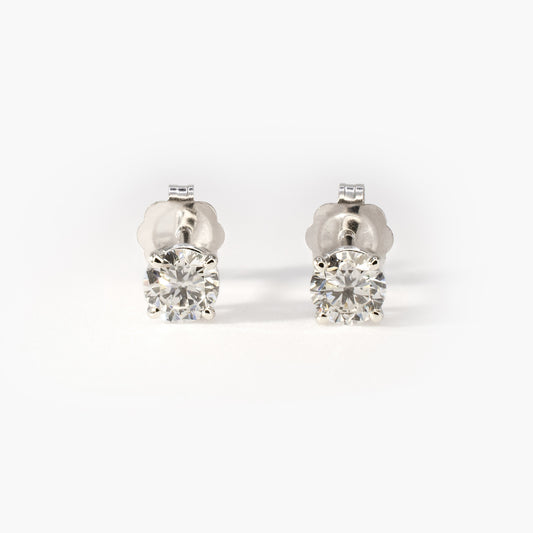 0.5ctw Lab Diamond Stud Earrings (0.25ct Each) • 14k White Gold
