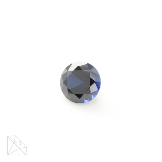 Lab Created Blue Sapphire (Dark) - Round