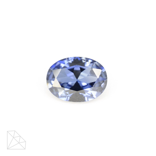 Lab Created Blue Sapphire (Light) – Oval