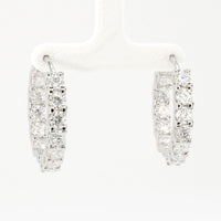 Inside–Outside Moissanite Hoop Earrings (2.6 CTW) • Sterling Silver