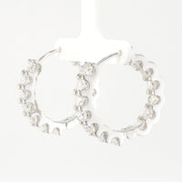 Inside–Outside Moissanite Hoop Earrings (2.6 CTW) • Sterling Silver