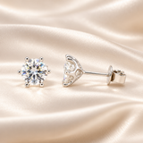 2 CTW Moissanite Stud Earrings