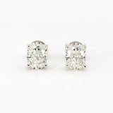 2ctw Oval Moissanite Stud Earrings (1ct Each) • 925 Sterling Silver