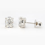2ctw Oval Moissanite Stud Earrings (1ct Each) • 925 Sterling Silver