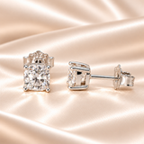1 CTW Cushion Moissanite Stud Earrings