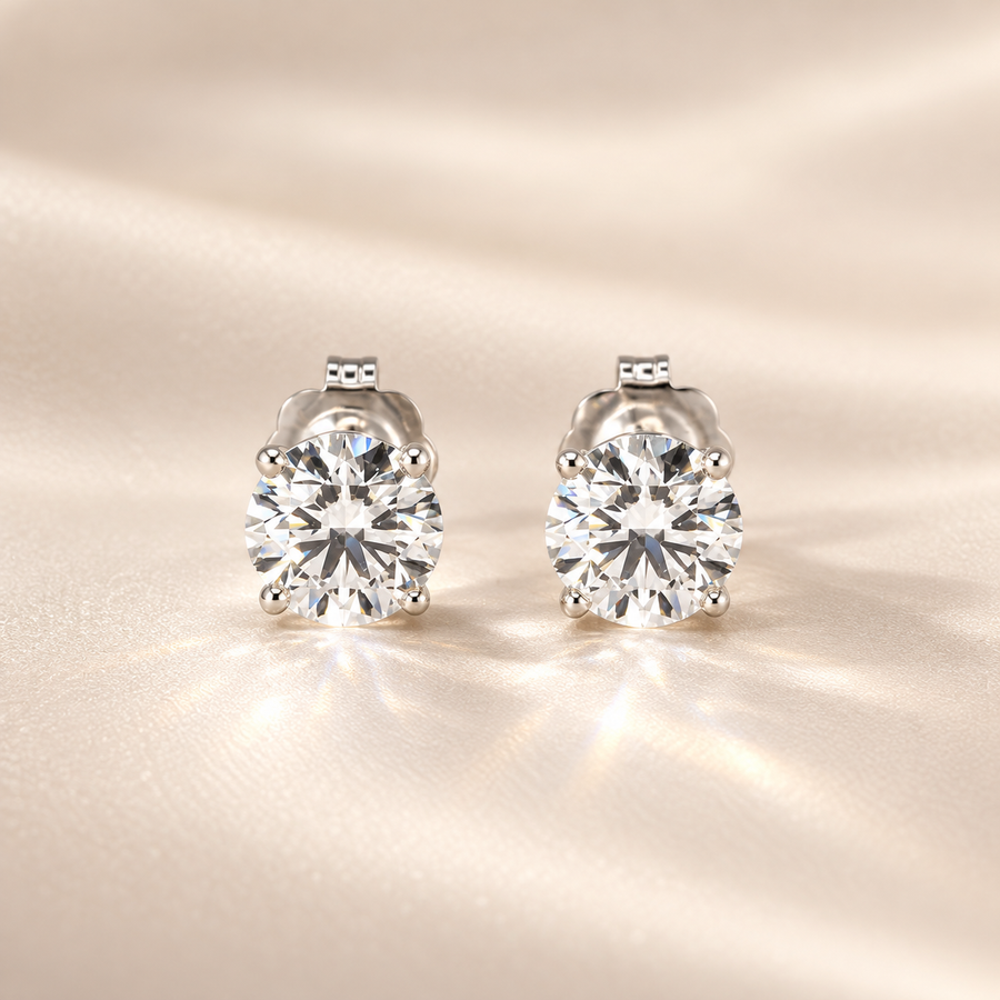 1 CTW IGI Lab Diamond Stud Earrings