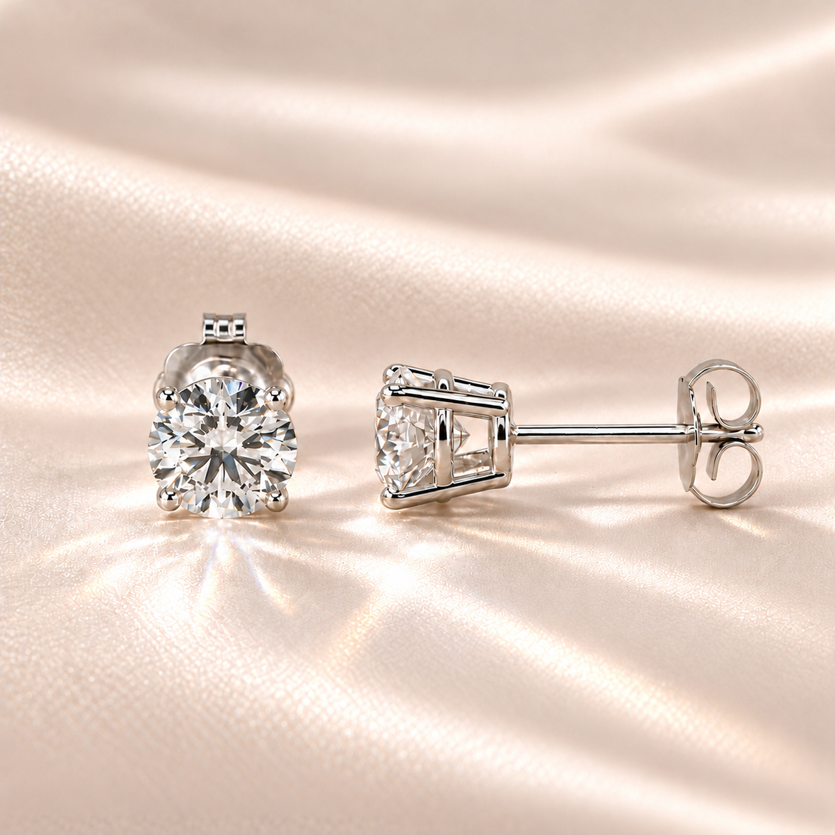 1 CTW IGI Lab Diamond Stud Earrings
