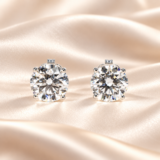2 CTW IGI Lab Diamond Stud Earrings