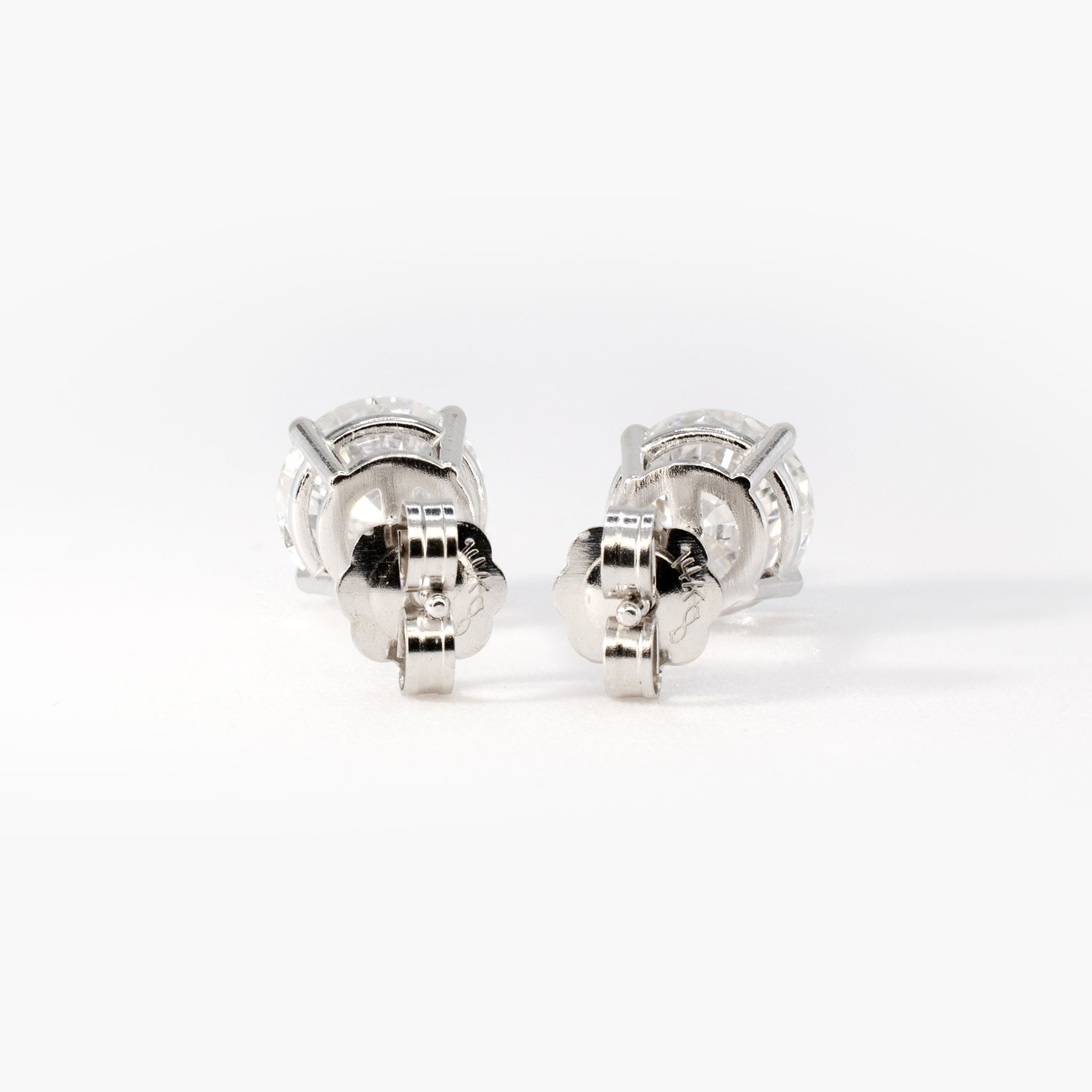 2ctw IGI Lab Diamond Stud Earrings (1ct Each) • 14k White Gold