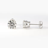 2ctw IGI Lab Diamond Stud Earrings (1ct Each) • 14k White Gold