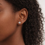 2ctw IGI Lab Diamond Stud Earrings (1ct Each) • 14k White Gold