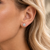2 CTW Moissanite Stud Earrings