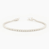 Sterling Silver Moissanite Tennis Bracelet, 2mm