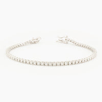 Sterling Silver Moissanite Tennis Bracelet, 2mm
