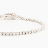 Sterling Silver Moissanite Tennis Bracelet, 2mm