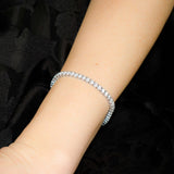 Sterling Silver Moissanite Tennis Bracelet, 3mm