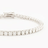 Sterling Silver Moissanite Tennis Bracelet, 3mm