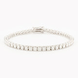 Sterling Silver Moissanite Tennis Bracelet, 3mm