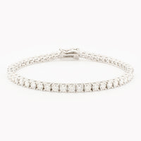 Sterling Silver Moissanite Tennis Bracelet, 3mm