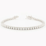 Sterling Silver Moissanite Tennis Bracelet, 3mm