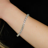 Sterling Silver Moissanite Tennis Bracelet, 5mm