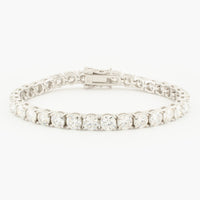 Sterling Silver Moissanite Tennis Bracelet, 5mm