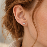 1 CTW Moissanite Stud Earrings