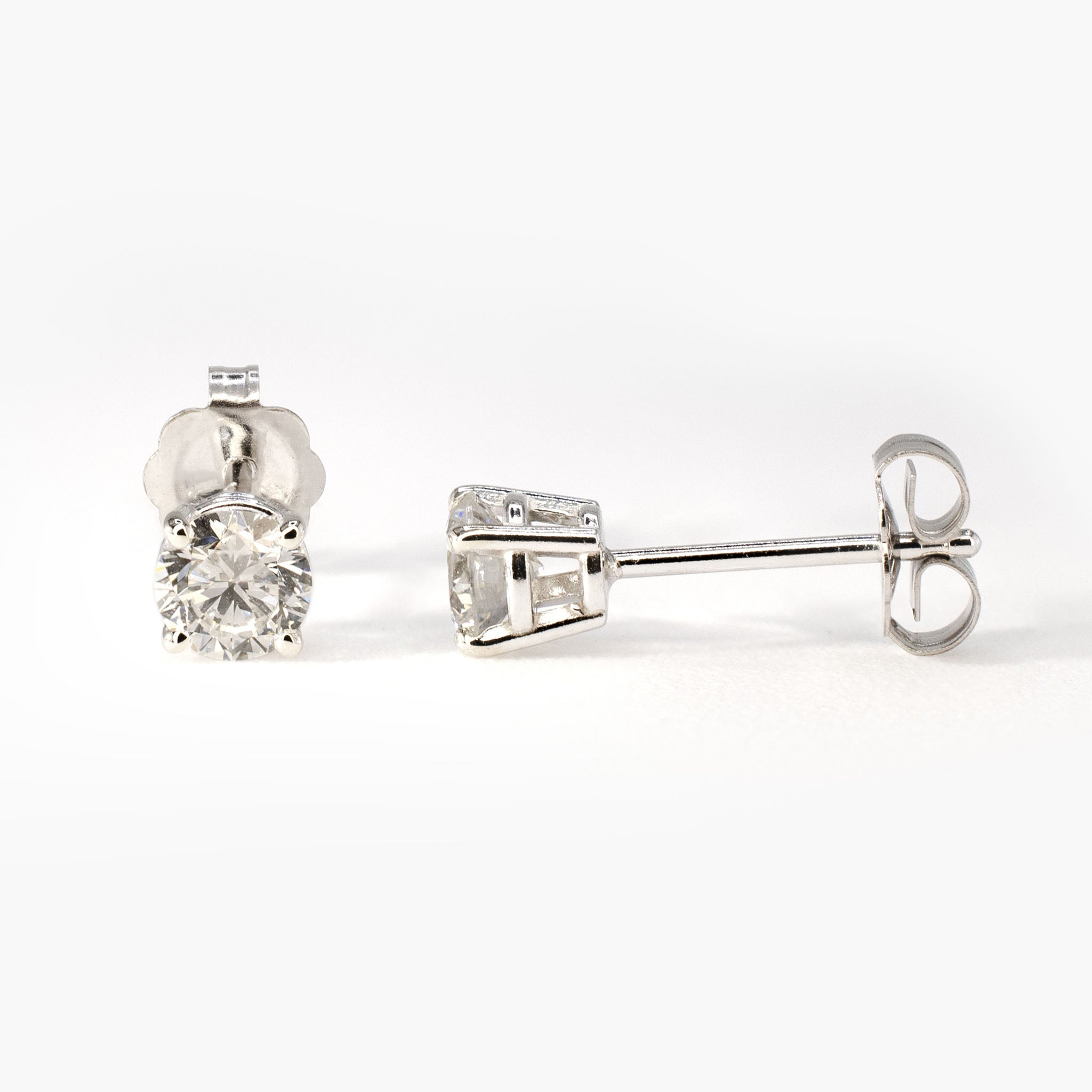 0.5ctw Lab Diamond Stud Earrings (0.25ct Each) • 14k White Gold