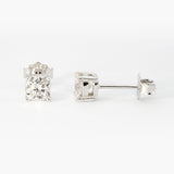 Cushion Moissanite Stud Earrings • 0.5ct Each (1 ctw) • 925 Sterling Silver