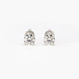 1ctw IGI Lab Diamond Stud Earrings (0.5ct Each) • 14k White Gold