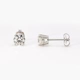 1ctw IGI Lab Diamond Stud Earrings (0.5ct Each) • 14k White Gold