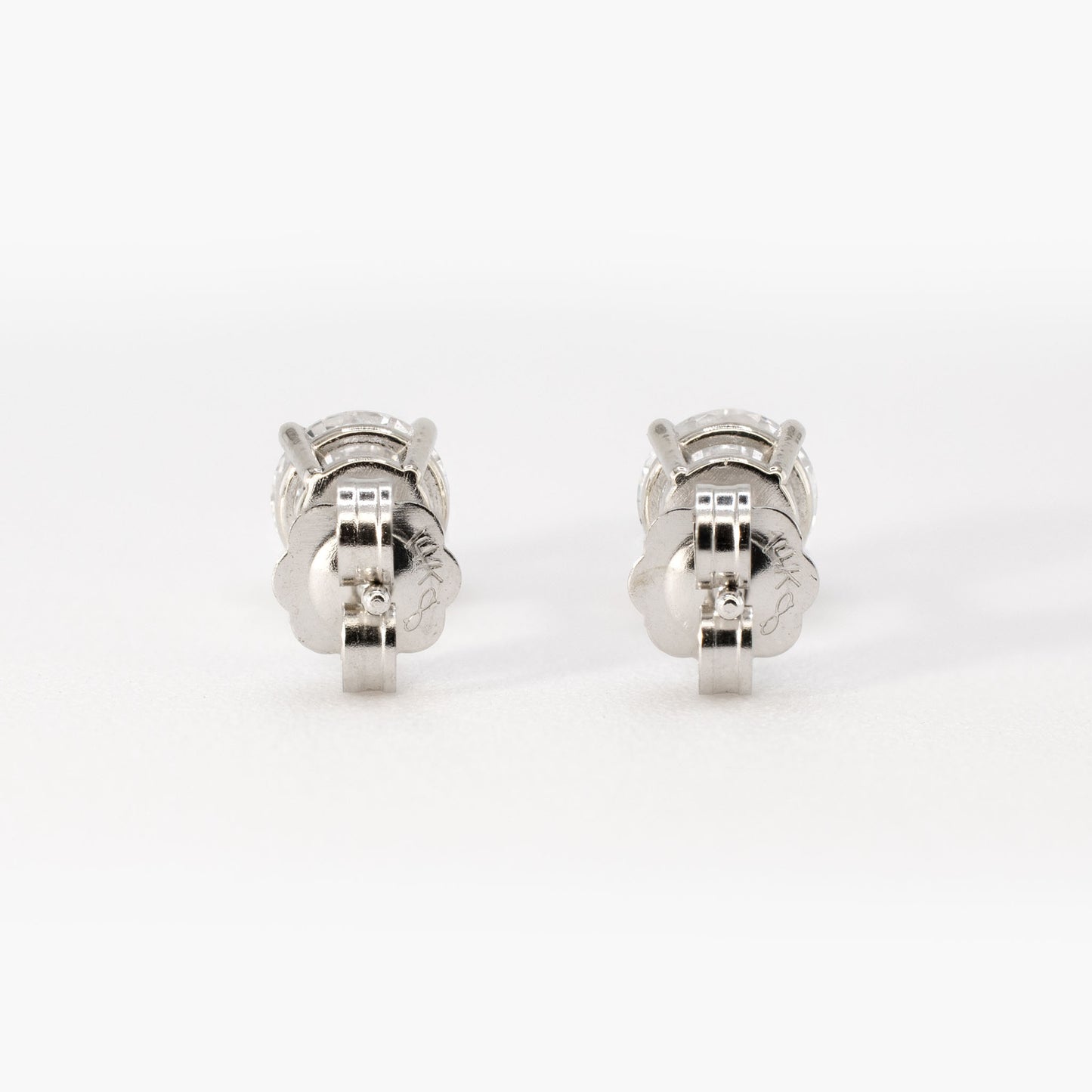 1ctw IGI Lab Diamond Stud Earrings (0.5ct Each) • 14k White Gold