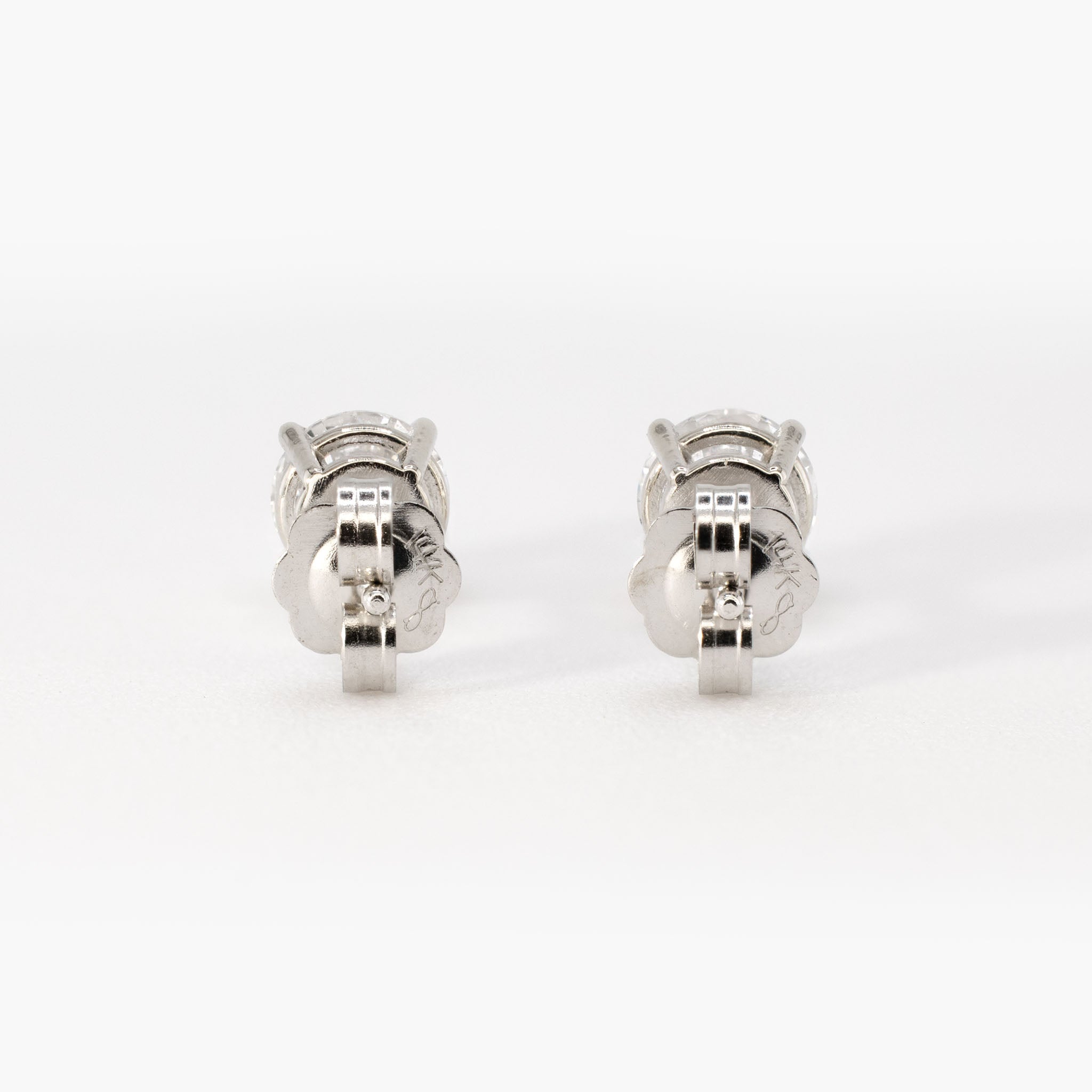 1ctw IGI Lab Diamond Stud Earrings (0.5ct Each) • 14k White Gold