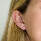 Cushion Moissanite Stud Earrings • 0.5ct Each (1 ctw) • 925 Sterling Silver