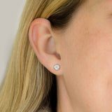 1ctw Moissanite Stud Earrings (0.5ct Each) • 925 Sterling Silver