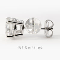 2 CTW IGI Lab Diamond Stud Earrings