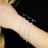 Sterling Silver Moissanite Tennis Bracelet, 5mm