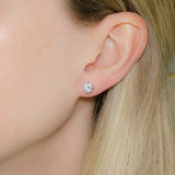 2.00 CTW (1.00ct Each) Round Moissanite Stud Earrings • 925 Sterling Silver