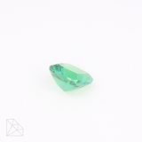 7x7mm cushion-cut hydrothermal lab-grown Colombian emerald, 1.31 carats, AAA grade, VVS2 clarity, rich green color, step cut, excellent polish and symmetry 1