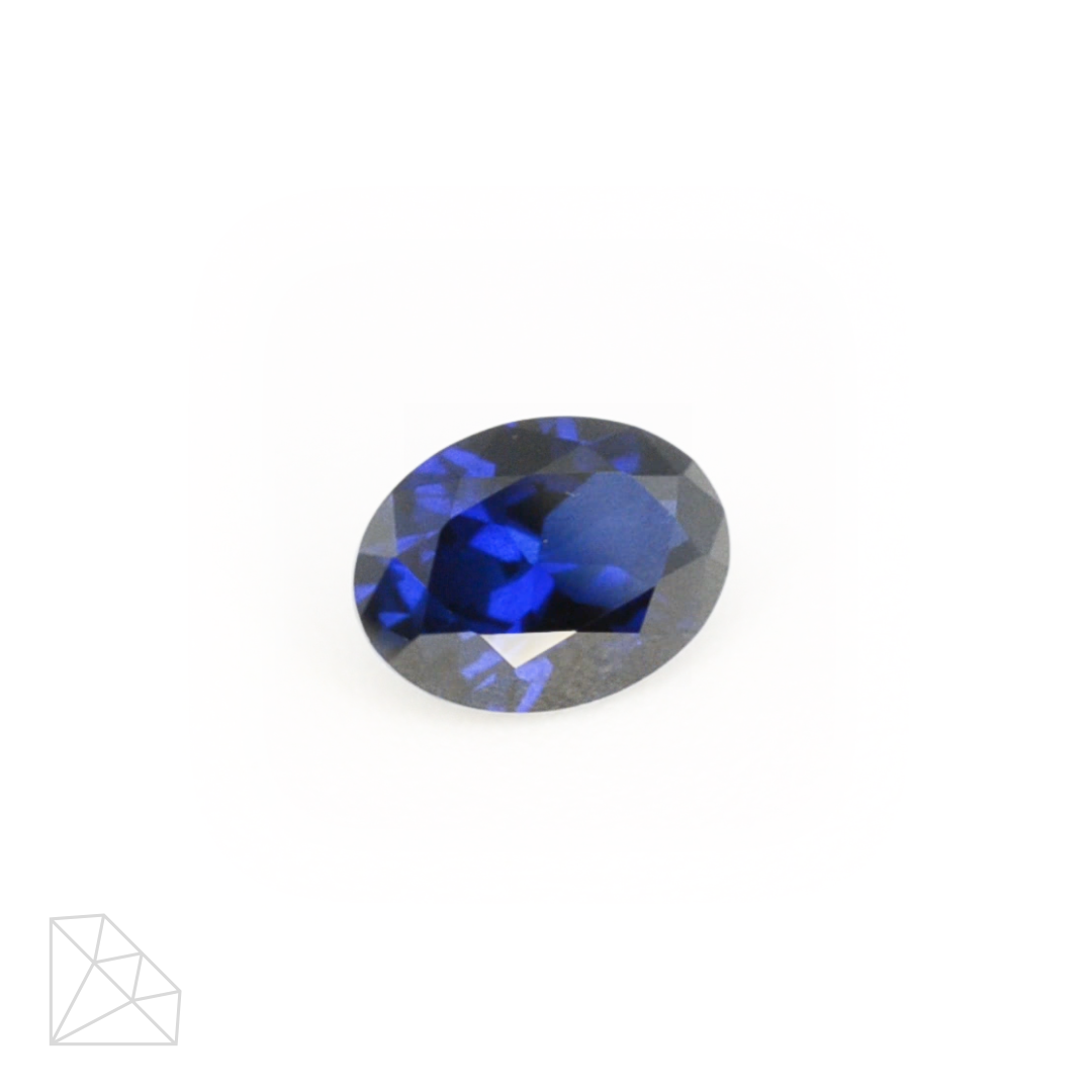 Lab Created Blue Sapphire (Dark) - Oval
