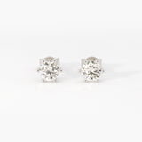 1ctw Moissanite Stud Earrings (0.5ct Each) • 925 Sterling Silver