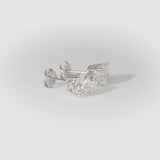 2ctw IGI Lab Diamond Stud Earrings (1ct Each) • 14k White Gold