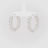 Inside–Outside Moissanite Hoop Earrings (2.6 CTW) • Sterling Silver