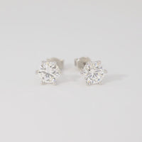 2 CTW Moissanite Stud Earrings