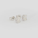2ctw Oval Moissanite Stud Earrings (1ct Each) • 925 Sterling Silver