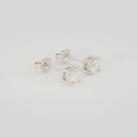 1 CTW Cushion Moissanite Stud Earrings