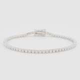 Sterling Silver Moissanite Tennis Bracelet, 2mm