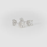 1ctw IGI Lab Diamond Stud Earrings (0.5ct Each) • 14k White Gold